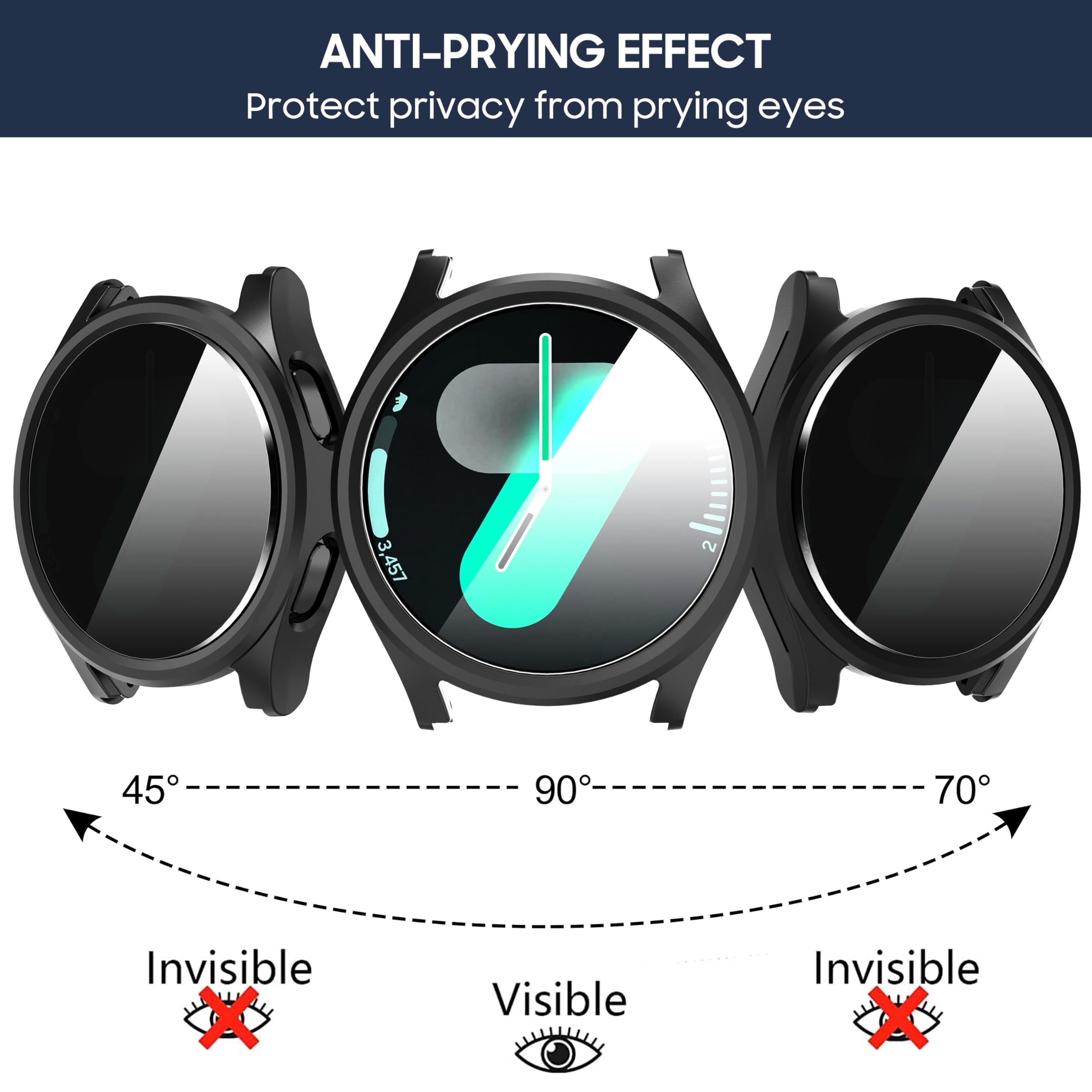 Samsung Galaxy watch 7 için Te - Privacy Screen Protector incelemesi ve fiyatı
