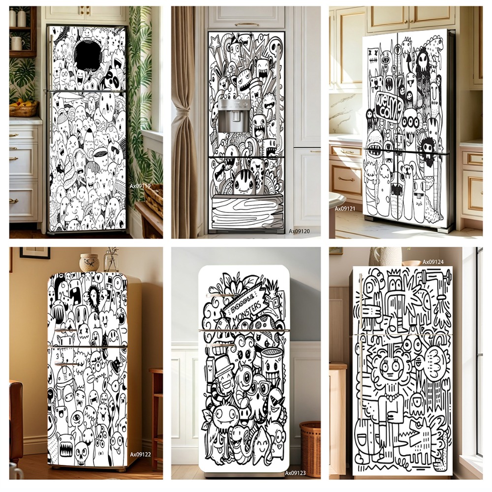 Siyah-Beyaz Çizgi Sanatı Doodl - Full Cover Adhesive incelemesi ve fiyatı
